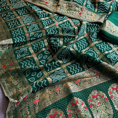 Pure soft munga silk banarasi weaving