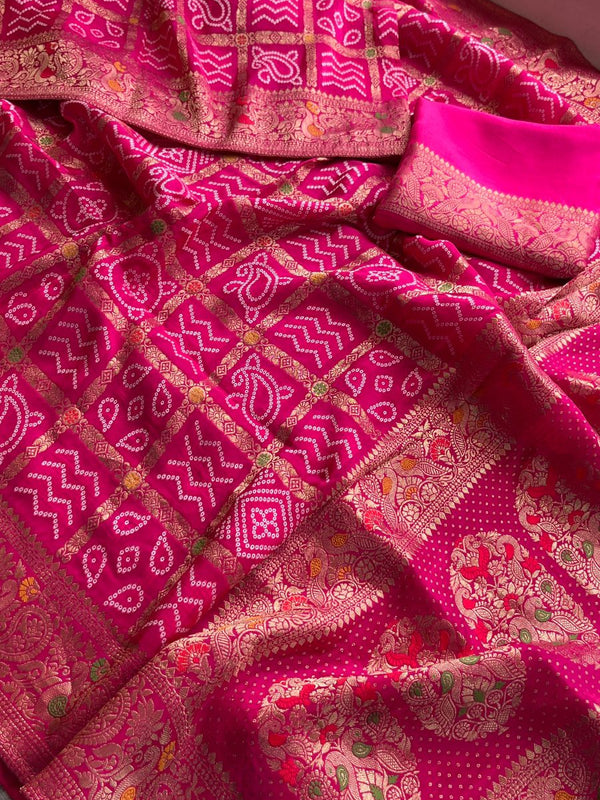 Pure soft munga silk banarasi weaving