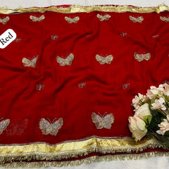 ORIGINAL THAKURJI GEORGETTE TARA SITARA KATDANA WORK Saree