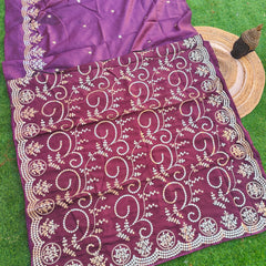 HO Silk fabric jaal vark saree