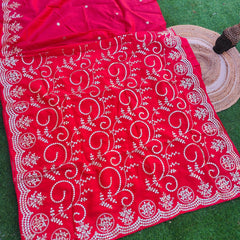HO Silk fabric jaal vark saree
