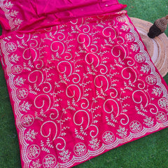 HO Silk fabric jaal vark saree