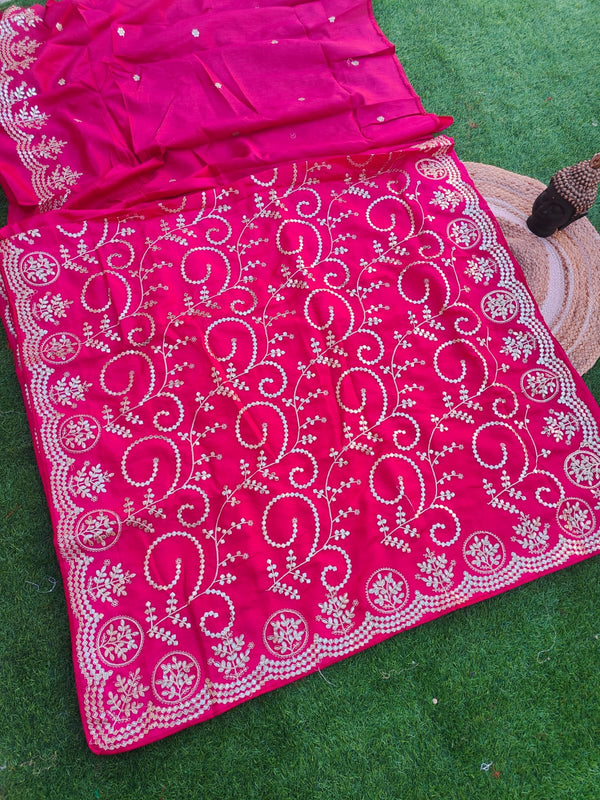HO Silk fabric jaal vark saree