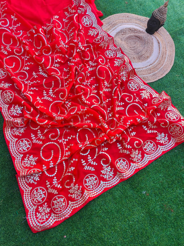 HO Silk fabric jaal vark saree