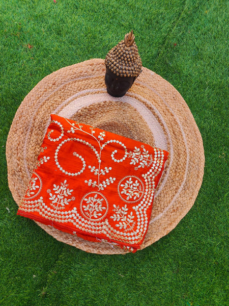 HO Silk fabric jaal vark saree