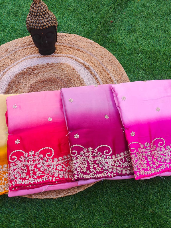 HO Silk fabric jaal vark saree