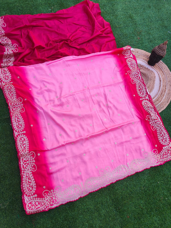 HO Silk fabric jaal vark saree