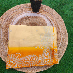 HO Silk fabric jaal vark saree