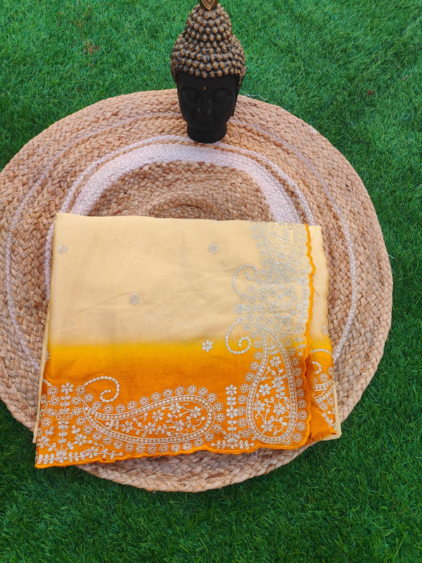 HO Silk fabric jaal vark saree