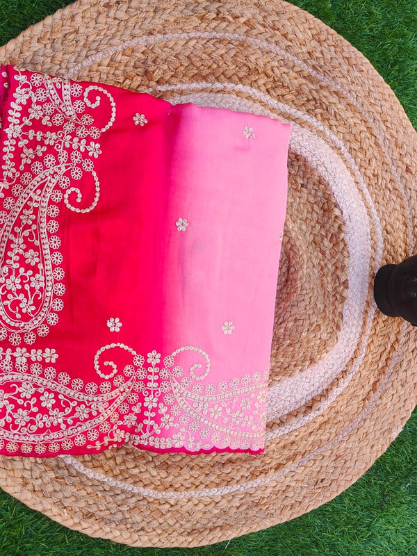 HO Silk fabric jaal vark saree