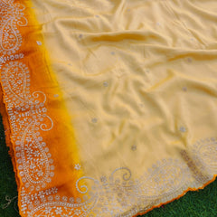 HO Silk fabric jaal vark saree