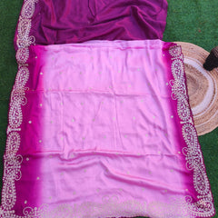HO Silk fabric jaal vark saree