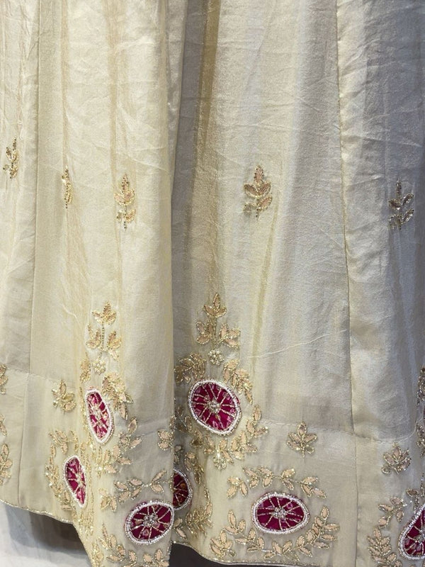 Pure Gazi Satin Silk Handwork Lehenga