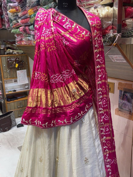 Pure Gazi Satin Silk Handwork Lehenga