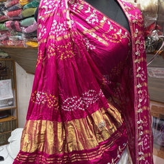 Pure Gazi Satin Silk Handwork Lehenga