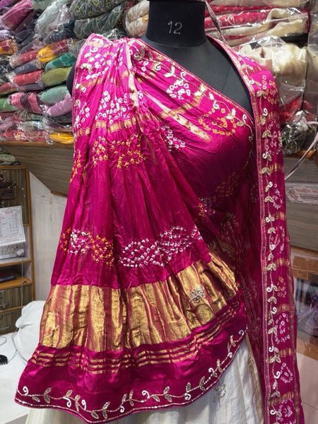 Pure Gazi Satin Silk Handwork Lehenga