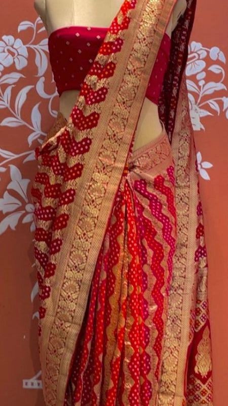 Pure Khaddi Georgette Multicolour Saree