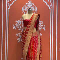 Pure Khaddi Georgette Multicolour Saree