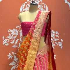 Pure Khaddi Georgette Multicolour Saree