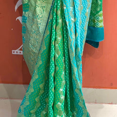 Pure Khaddi Georgette Multicolour Saree