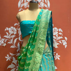 Pure Khaddi Georgette Multicolour Saree