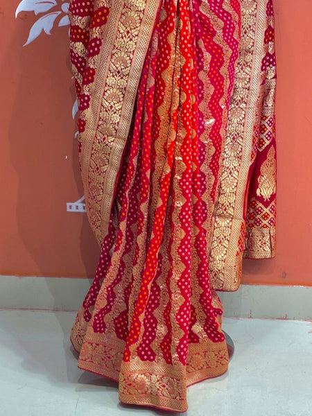 Pure Khaddi Georgette Multicolour Saree