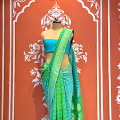 Pure Khaddi Georgette Multicolour Saree