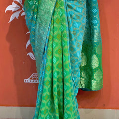 Pure Khaddi Georgette Multicolour Saree