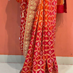 Pure Khaddi Georgette Multicolour Saree
