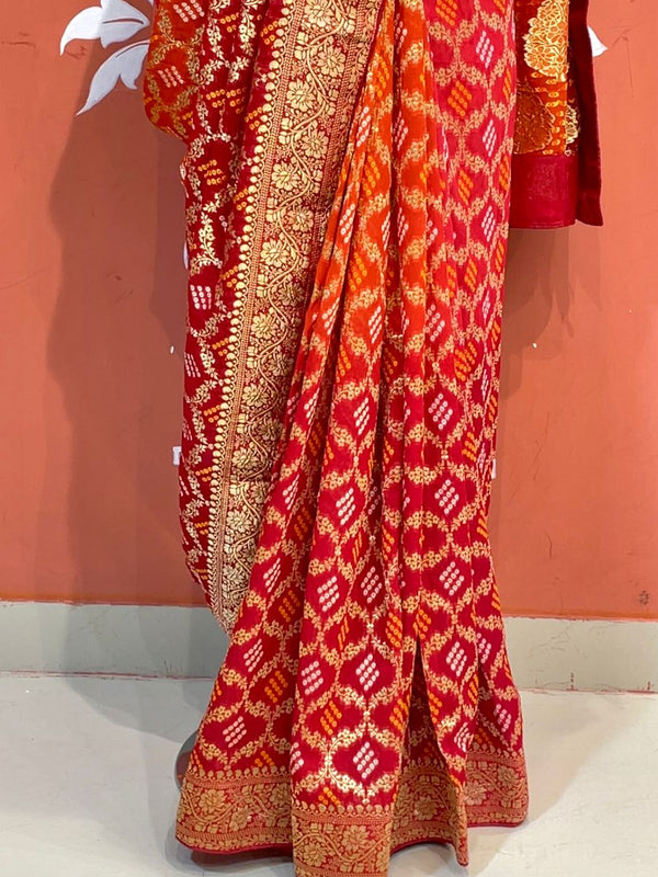 Pure Khaddi Georgette Multicolour Saree
