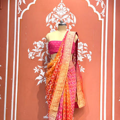 Pure Khaddi Georgette Multicolour Saree