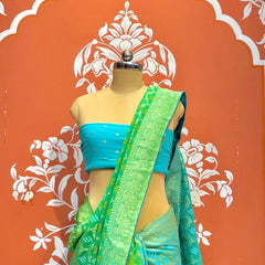Pure Khaddi Georgette Multicolour Saree