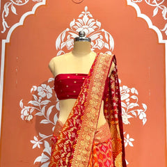 Pure Khaddi Georgette Multicolour Saree