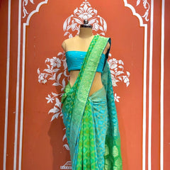 Pure Khaddi Georgette Multicolour Saree