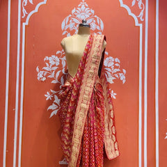Pure Khaddi Georgette Multicolour Saree