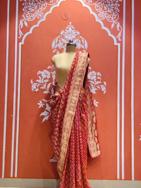 Pure Khaddi Georgette Multicolour Saree