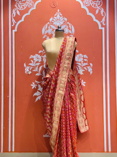 Pure Khaddi Georgette Multicolour Saree