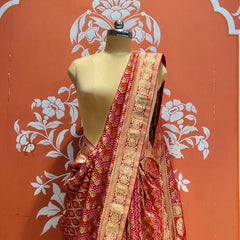 Pure Khaddi Georgette Multicolour Saree