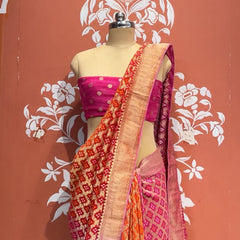 Pure Khaddi Georgette Multicolour Saree