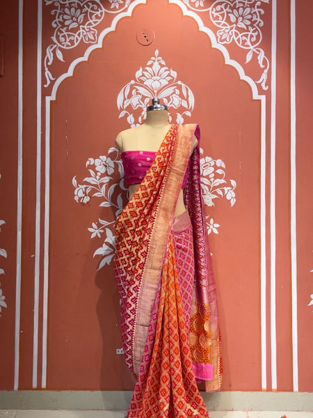 Pure Khaddi Georgette Multicolour Saree