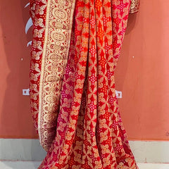 Pure Khaddi Georgette Multicolour Saree