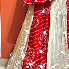 Pure Gazi Satin Silk and Tissue Kacchi Patti lehenga