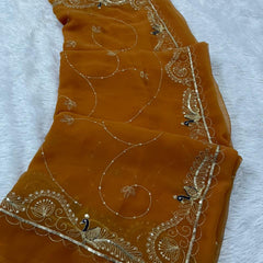 Pure Zari work Semi Chiffon saree