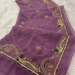 Pure Zari work Semi Chiffon saree