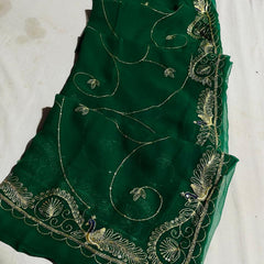 Pure Zari work Semi Chiffon saree