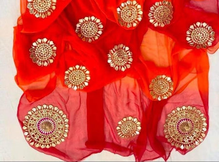 Pure Chakari Semi Chiffon saree