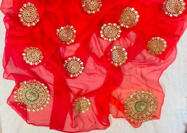 Pure Chakari Semi Chiffon saree