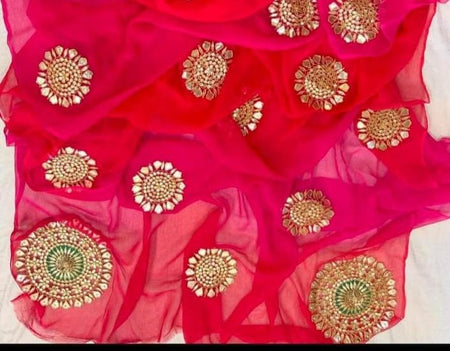 Pure Chakari Semi Chiffon saree