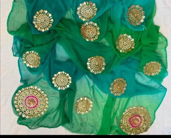 Pure Chakari Semi Chiffon saree