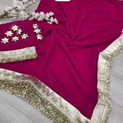Pure Georgette Gota saree